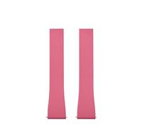 TLCBAZCF 16/18/19/20/21mm 22mm CTS Fluororubber Watch Strap Fast Release Stainless Steel Buckle Cut To Size Compatible With Omega Cartier Diving Belt(Pink-NO Buckle,16mm)