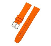 TLCBAZCF 18 19 20 21 22mm Rubber Watchband Compatible With Rolex Compatible With IWC Compatible With Tissot Sports Silicone Watch Strap Bracelets(Orange,19mm)