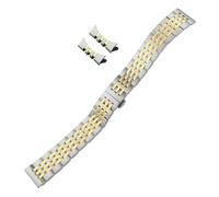TLCBAZCF 19 20 21 22 23 24mm Stainless Steel Watchband Compatible With Tissot Le Locle T006/T41 Compatible With Citizen Silver Rose Gold Watchband(Silver Gold,21mm)
