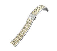 TLCBAZCF 19mm Professional Watchband Compatible With Tissot T085 Carson Series 1853 Steel Strap T085407A T085407 Men Solid Steel Watch Strap Tools(Golden)