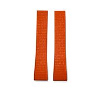 TLCBAZCF 20 22mm Mosaic CTS Watch Strap FKM Rubber Quick Release Deployant Buckle Strap Compatible With Rolex Submariner Cut To Size Watch Band(Orange-NO Buckle,22mm)