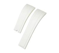 TLCBAZCF 20mm 21mm Rubber Silicone Watchband Compatible With Rolex Daytona Submariner OYSTERFLEX Men's Bracelet Black Green Concave Watch Strap(White,20mm)