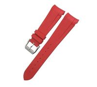 TLCBAZCF 20mm 22mm Rubber Silicone Watch Strap Compatible With Tudor Heritage Black Bay GMT 1958 Bronze Black Blue Green Red Watchband(Coal Black,20mm)