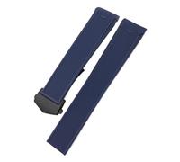 TLCBAZCF 20mm 22mm Rubber Watchband Compatible With 43mm Aquaracer 300 WAY201A CALIBRE 5 WAY201 Silicone Watch Strap Bracelets Accessories(Blue black,22mm)