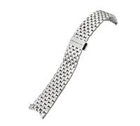 TLCBAZCF 316L Stainless Steel Watchband 20mm Compatible With MiDo BARONCELLI M027 M027407 M027408 M027462 Serie Silver Rose Gold Watch Strap(Silver)