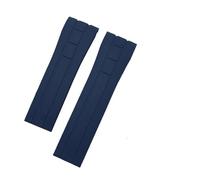 TLCBAZCF Compatible With Citizen Sky Eagle Compatible With Mido Helmsman M005 Black Blue Silicone Strap with Tools Bracelet Arc Rubber Watch band(Blue-no buckle,22mm)