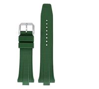 TLCBAZCF Compatible With FKM Fluoro Rubber Watch Strap 9mm Compatible With Citizen TSUYOSA Collection NJ0150 NJ0151ME Silicone Watchbands Men Women Bracelet(Green)