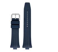 TLCBAZCF Compatible With FKM Fluoro Rubber Watch Strap 9mm Compatible With Citizen TSUYOSA Collection NJ0150 NJ0151ME Silicone Watchbands Men Women Bracelet(Navy Blue)