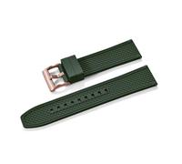 TLCBAZCF Compatible With HAISCH FKM Rubber Watch Strap 18mm 20mm 22mm 24mm Quick Release Bullet Shape WatchBand Diving Wristband(FKM-Green 4,24mm)