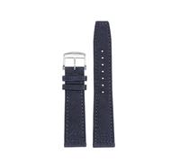 TLCBAZCF Compatible With Longines Conquest Hydro Conquest L2 L3 L4 Compatible With IWC Watchband Nylon Cowhide Watch Strap Men'S Sports Bracelet(Blue silver pin,22mm)