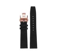 TLCBAZCF Compatible With Longines Conquest Hydro Conquest L2 L3 L4 Compatible With IWC Watchband Nylon Cowhide Watch Strap Men'S Sports Bracelet(Black RG Folding,22mm)