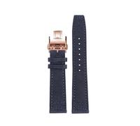 TLCBAZCF Compatible With Longines Conquest Hydro Conquest L2 L3 L4 Compatible With IWC Watchband Nylon Cowhide Watch Strap Men'S Sports Bracelet(Blue RG Folding,20mm)