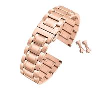 TLCBAZCF Compatible With Longines Stainless steel Silver Black watch Bracelet Master Crescent strap Watch strap15mm 19mm 20mm(Rose Gold,L2.908 (21mm))