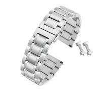 TLCBAZCF Compatible With Longines Stainless steel Silver Black watch Bracelet Master Crescent strap Watch strap15mm 19mm 20mm(Steel,L2.893 (21mm))