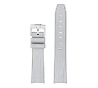 TLCBAZCF Compatible With Omega X Swatch Joint MoonSwatch 20mm Diving Strap Men Women Arc Curved End TPU Rubber Bracelet Compatible With Rolex Watch Band(Light Grey)