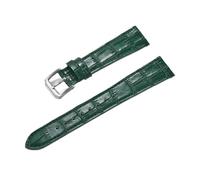 TLCBAZCF Compatible With Premium Grade Quick Release Classic Bamboo Leather Watch Strap Men Women Leather Watchbands 16mm 18mm 19mm 20mm 21mm 22mm(Green,19mm)