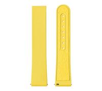 TLCBAZCF Compatible With Premium Grade Soft FKM Rubber Watch Strap Perfect Flat End Universal Quick Release Watch Strap 20mm 21mm 22mm(Yellow,20MM_GOLD BUCKLE)