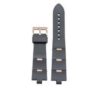 TLCBAZCF Convex Silicone Strap Compatible With Bulgari DIAGONO Men Women Soft Comfortable Watchbands Rubber 22 * 7MM(24-8mm rose)