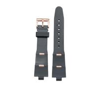 TLCBAZCF Convex Silicone Strap Compatible With Bulgari DIAGONO Men Women Soft Comfortable Watchbands Rubber 22 * 7MM(22-8mm rose)