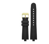 TLCBAZCF Convex Silicone Strap Compatible With Bulgari DIAGONO Men Women Soft Comfortable Watchbands Rubber 22 * 7MM(22-7mm gold)