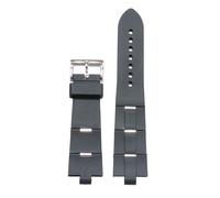 TLCBAZCF Convex Silicone Strap Compatible With Bulgari DIAGONO Men Women Soft Comfortable Watchbands Rubber 22 * 7MM(24-8mm silver)