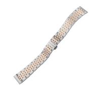 TLCBAZCF Curved Metal Watchband 12 13 14 15 16 17 18 19 20mm Compatible With Tissot Oris Compatible With TAG HEUER Stainless Steel Watch Strap 21 22 23 24mm(Coal Black,21mm)
