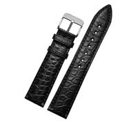 TLCBAZCF Leather Strap Compatible With Longines/Compatible With itizen/Compatible With Tissot/Compatible With Seagull 16-20mm Unisex Classic Watch Band (Antique Black,15mm-width)