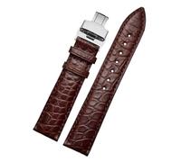 TLCBAZCF Leather Strap Compatible With Longines/Compatible With itizen/Compatible With Tissot/Compatible With Seagull 16-20mm Unisex Classic Watch Band (Blue White,15mm-width)