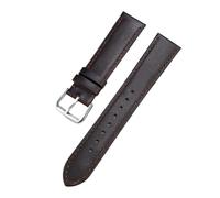 TLCBAZCF Leather Watchband Compatible With Breitling Compatible With Tudor Compatible With Longines Man Women Wrist Watch Strap Quick Release(Dark Brown,19mm)