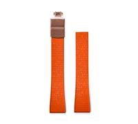 TLCBAZCF Mosaic Pattern CTS Rubber Watch Strap 20mm22mm Quick Release Butterfly Buckle FKM Cut To Size Watch Band Compatible With Cariter/Seiko/Omega(Orange-Rose Gold,22mm)