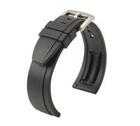 TLCBAZCF Premium Silicone Watch Band Quick Release Rubber Strap Compatible With Omega Compatible With Blancpain Compatible With Watchband(Black,24mm)