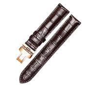 TLCBAZCF Replacement Leather Watch Strap Compatible With Tissot T41 T006 PRC200 1853, 19mm 20mm 21mm 22mm Leather Band(Brownroseclasp,22mm)