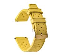TLCBAZCF Tropical FKM Rubber Strap Quick Release Diver Band18/19/20mm/21/22mm/23/24mm Rubber Strap Compatible With Oris(Yellow-Gold Buckle,18mm)