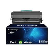 TLCGQF Compatible Replacement Black Toner Cartridge for 2230/2330, Suitable for Dell 2230D 2330D 2330Dn 2350D 2350Dn 3330Dn and 3333Dn Printers. Cartridge Includes Chip.,2330