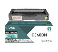 TLCGQF High-Yield C340DN Color Toner Cartridge, Compatible with Ricoh Aficio SP C340 C340DN C340SF Printers 407895 407896 Cartridges 5000 Pages,Yellow