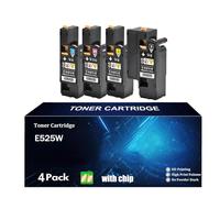 TLCGQF Replacement E525W Drum Unit, Compatible with Dell E525W 593-BBJX Printer 593-BBJU 593-BBJV 593-BBJW E525W Toner Cartridge 2000 Pages