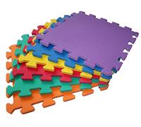 TLCmat Soft Foam Play Mat Tiles - Interlocking Jigsaw Mat - EN71 Safety- Non-Toxic, 30cm x 30cm, Thick, Use for playpen (Vivid 6 pcs Pack)
