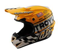 TLD GP Pro Fifty-50 MX Helmet White Gold Adult Motocross Off-Road Enduro
