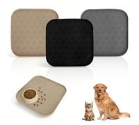 TLDBATICE Pack of 3 Feeding Mat for Cats and Dogs Silicone, Dishwasher Safe, Non-Slip Feeding Mat for Cats, Feeding Mat, Waterproof, Non-Slip Dog Bowl Mat for Food