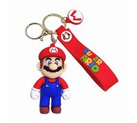 TLDXDOU Anime Super Mari Yoshi Silicone Keychain, Cartoon Silica Gel Key Ring for Women, Men, 3, 1