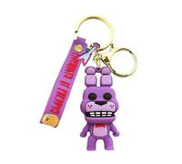 TLDXDOU Halloween Horror Five Night Freddy Keychain, Silica Gel Key Ring for Women, Men, 3, 1
