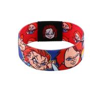 TLDXDOU Horror Halloween Michael Myrs Chuky Face Sports Wrist Band Elastic Bracelet, TV Movies Yoshi Bracelets for Women, Men (2)