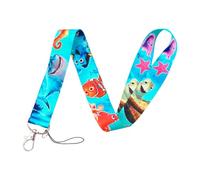 TLDXDOU TV Movies Cartoon Fish Lanyard Badges Holders Keychain for Outdoor, Traveling, Sports and Bags(Colorful No Card)