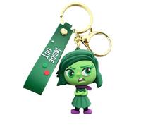 TLDXDOU TV Movies Insid Out Keychain, Cartoon Silica Gel Keychains for Women, Men, Green, 1