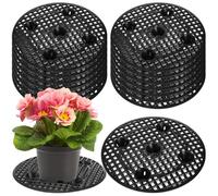 Tlence 15 PCS Plant Level Pot Elevator, 12 inch Plastic Potted Plant Stands, Large Patio Planter Riser Holder, Deck Floor Protector to Prevent Rot Damage, Plant Trivet for Indoor Outdoor Garden