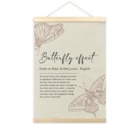 TLESKE Inspirational Butterfly Effect Definition Poster Hanger Frame, Motivational Hanging Wall Art Decor for Classroom Office Girls Dorm Room Bedroom, Aesthetic Positive Affirmations Prints Pictures