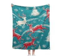 TlevadArt Soft Cozy Christmas Blanket, Reindeer Christmas Tree Snowflakes, For Couch Sofa Or Bed, Give You A Comfortable User Experience, 125x150cm