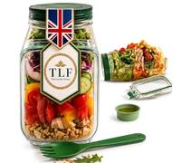 TLF Salad Pod Jar with Dressing Cup & Fork, Leak-Proof, BPA-Free, Portable Salad Container for Meal Prep, Keeps The Greens Fresh No More Soggy Salad, On-the-Go Food Storage