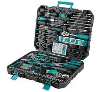 TLGREEN 198 Piece Home Tool Kit Set with Storage Case, Portable Hand Tools for DIY, Car Repair, Home Maintenance, Includes Screwdrivers, Socket, Wrench, Pliers, Mechanic Toolbox for Men Women