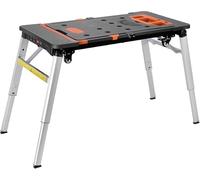 TLGREEN 7-in-1 Folding Workbench & Work Table, Portable Workbench for Garage, Sawhorse, Scaffolding, Platform, Car Creeper, Dolly and Hand Truck with 4 Wheels & Tool Tray